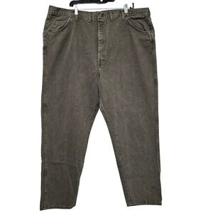 Vintage‎ USA Made Wrangler Jeans 46x30 Brown Western Workwear Utility